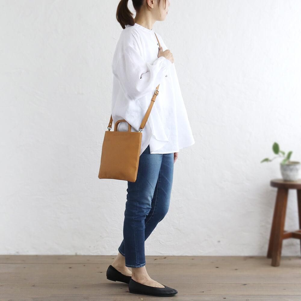 大人のサコッシュ 本牛革 『2wayレザーショルダーバッグ Square/L