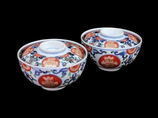 染錦赤玉ようらく紋様 茶壺 染錦赤玉ようやく紋様 茶壺 錦日輪赤玉瓔珞