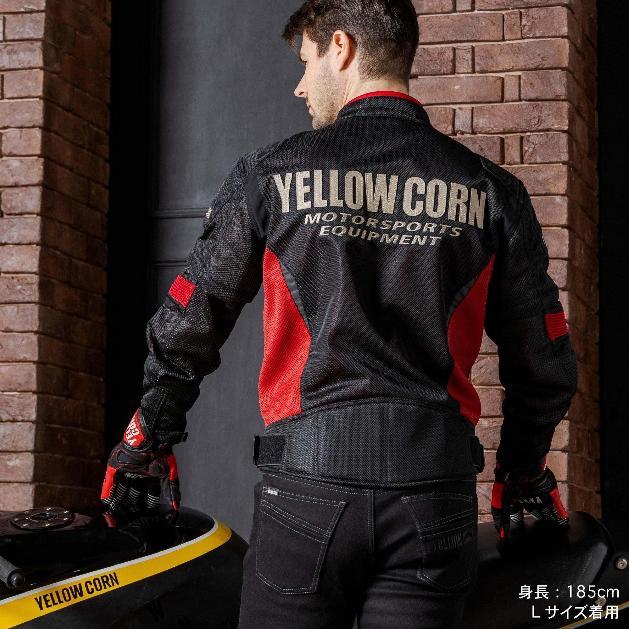 YB-5102 MESH JACKET 【BLACK/RED】 - YELLOW CORN Official web shop