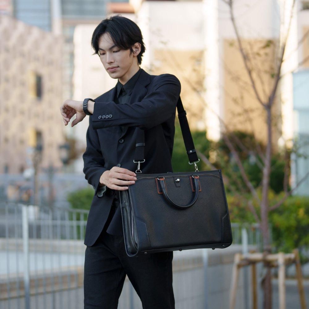 豊岡鞄】craftsmanship Saffiano 2Roomブリーフ - 木和田正昭商店公式