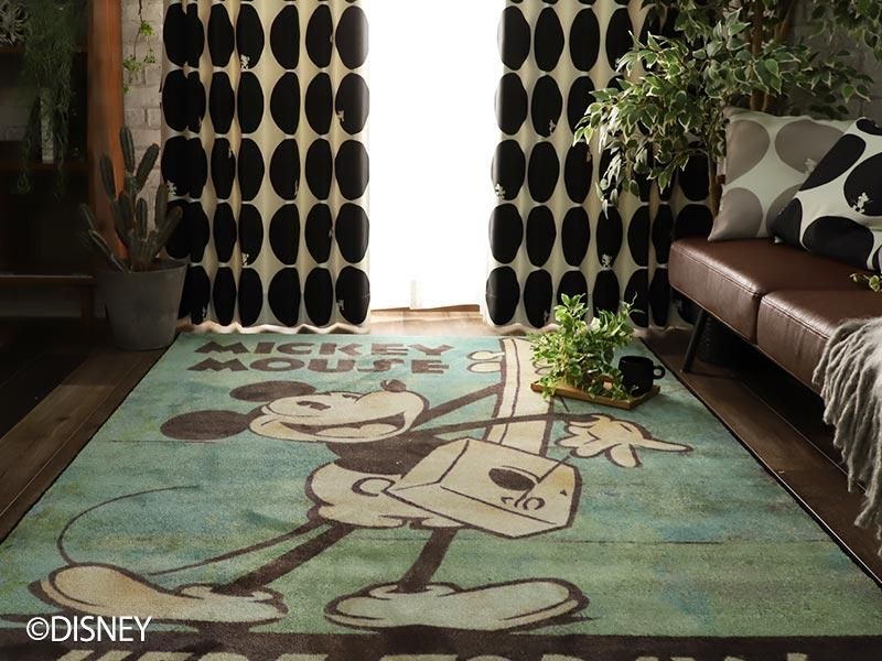ディズニー 防ダニ・耐熱ラグ 『ミッキー ミュージックラグ』 - ラグ