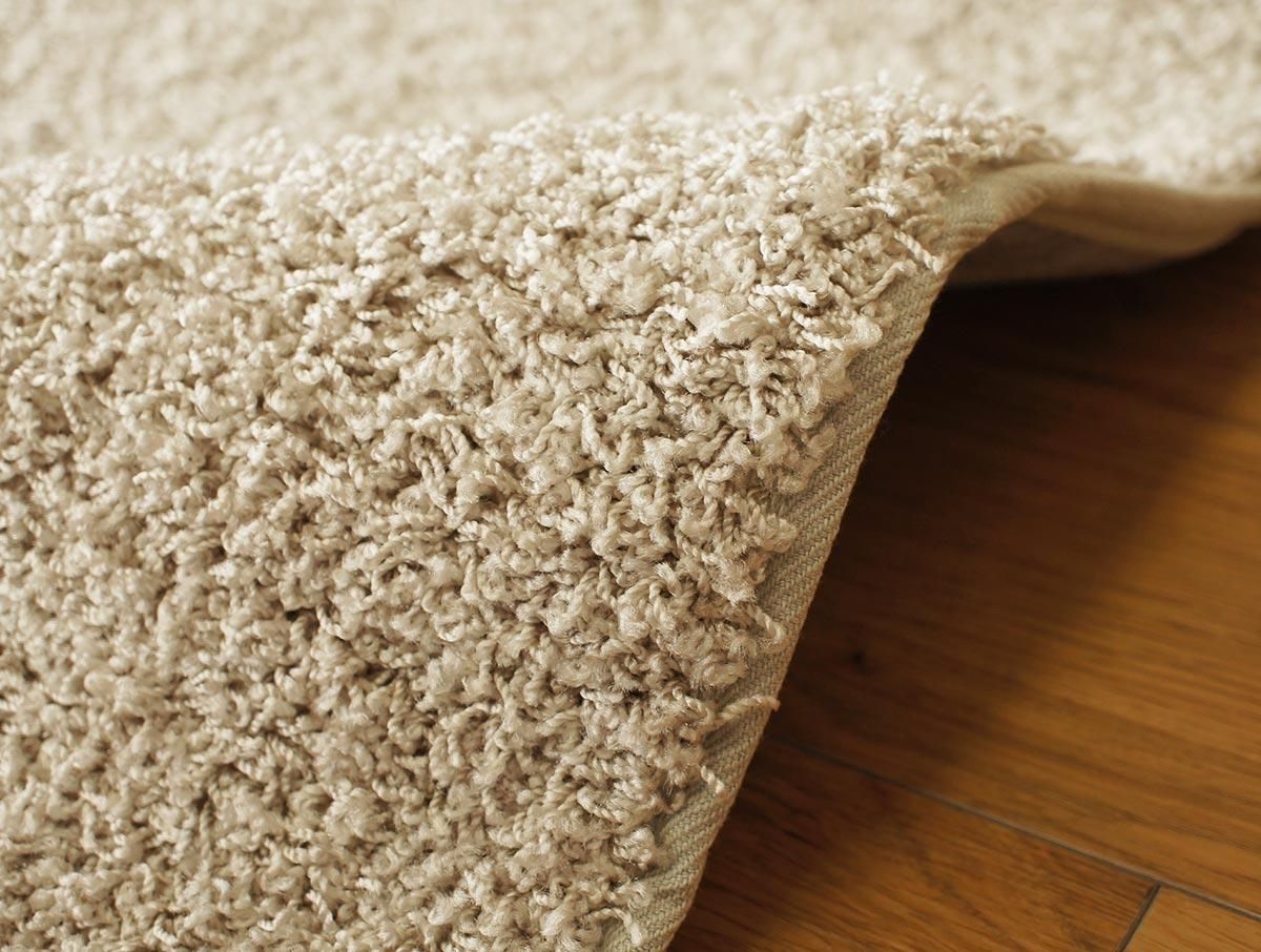 大人気！高級ナイロン素材100％のツイストシャギー円形ラグ