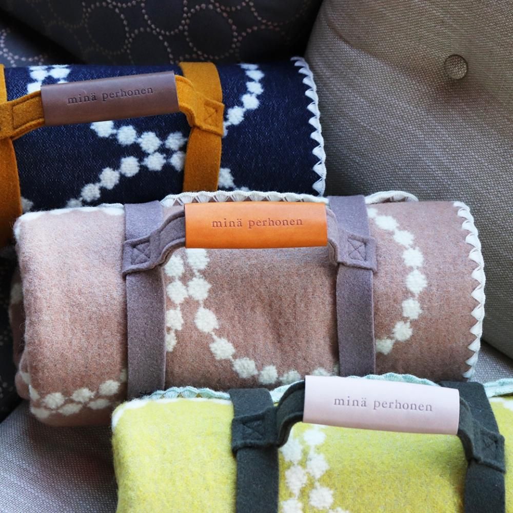 minä perhonen ミナヘルポネン☆Lサイズブランケットtama未使用品 wool