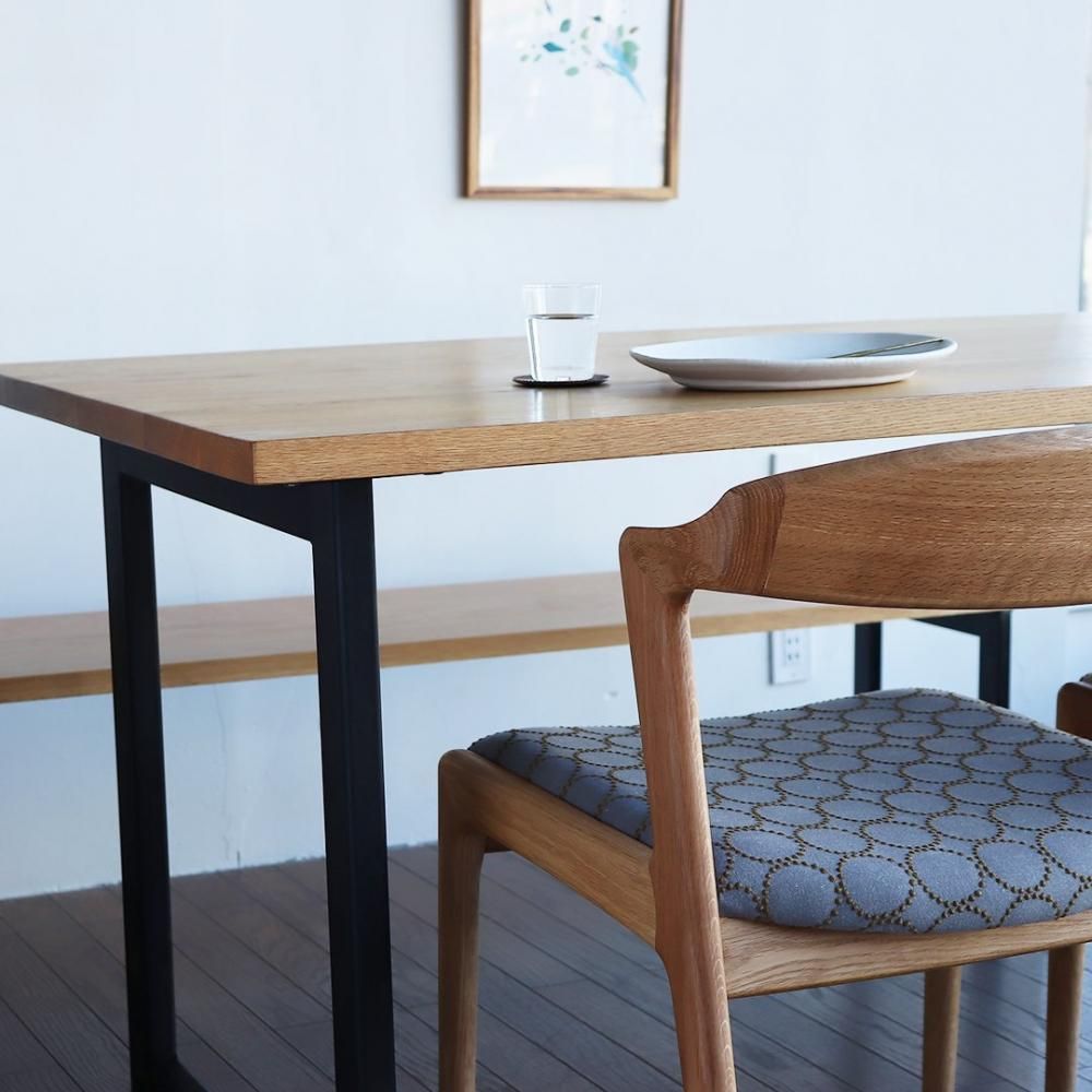 ユナ セミアームチェア/ミナペルホネンtambourine/ オーク｜三島家具