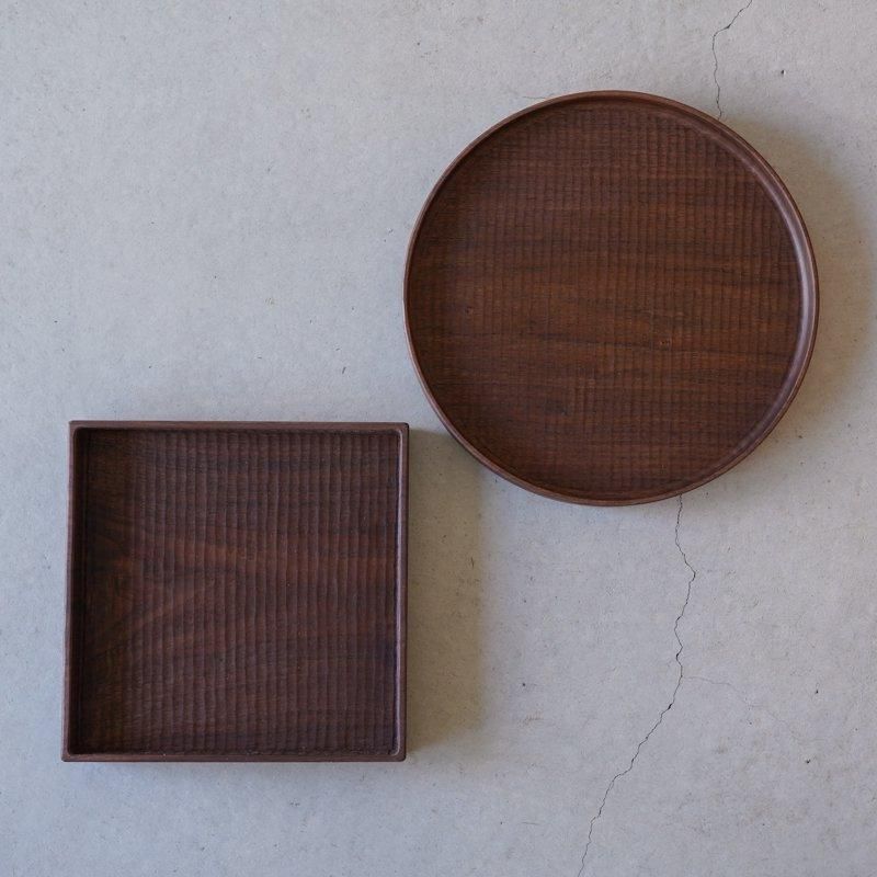 堀宏治 / 丸盆 ブラックウォルナット（30cm） - RHINES