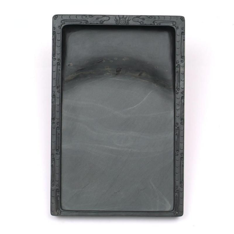 水坑 歙州 金星暗細羅紋長方硯 10インチ - 書道用具専門店 西本皆文堂