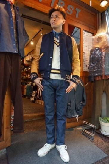 SKOOKUM』（スクーカム）別注アワードジャケット（スタジャン）/navy