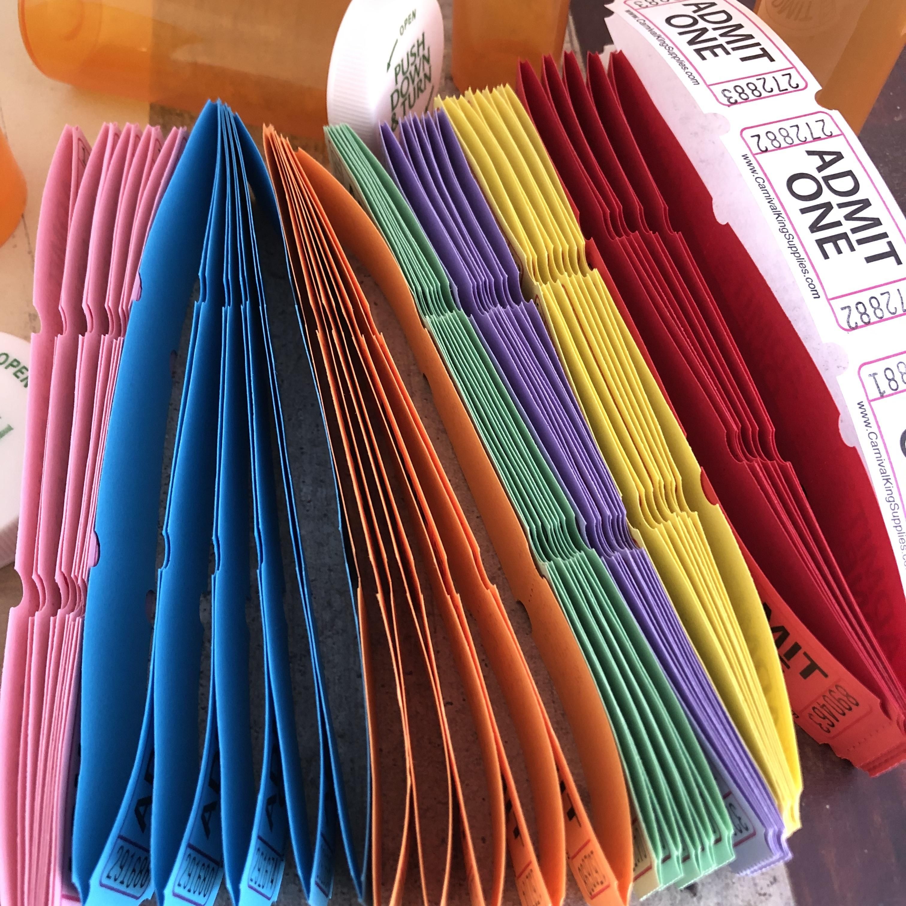 A-1379～84/88/89 ADMIT ONE カラーチケット - LITTLE BEE リトルビー