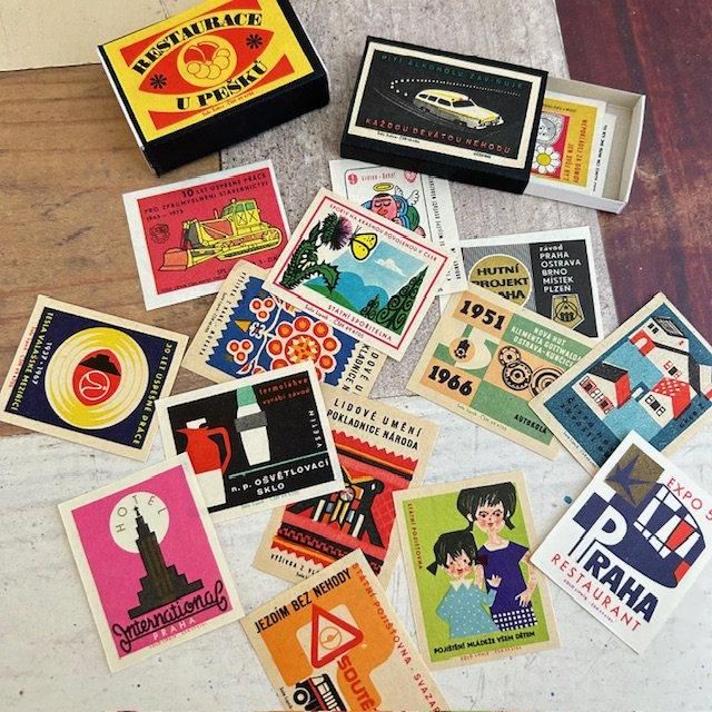 R-109 チェコマッチラベルアソート 15枚 - LITTLE BEE リトルビー