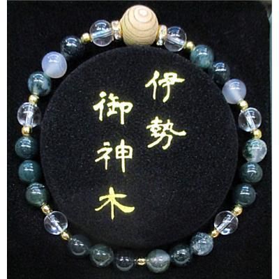 伊勢神宮御神木ブレスレット（苔瑪瑙） - ネパール、アジア、世界