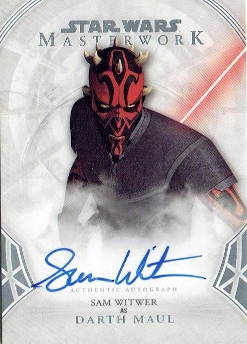 2018 TOPPS STAR WARS MASTER WORK Autgraph Card Sam Witwer as Darth