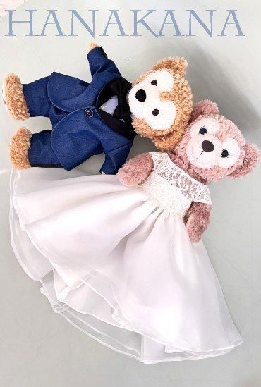 デザインリメイクぬいぐるみドレス＆タキシード・ウェディングドール