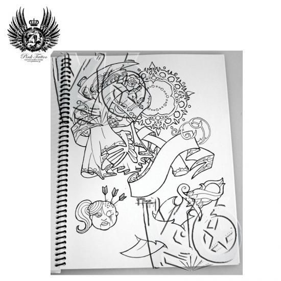 スケッチブック by Spaz タトゥーデザイン本 - タトゥー用品（刺青