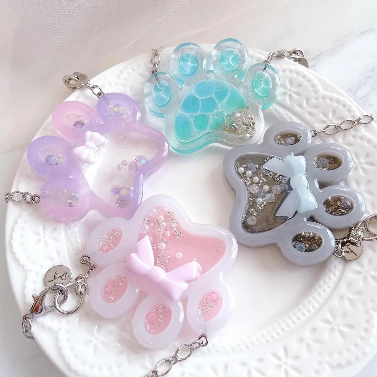 シリコン型 モールド 肉球のカシャカシャ シリコンモールド - 手作り