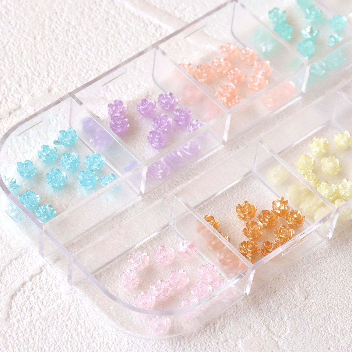 極小ローズ ネイルサイズ 12色セット ｰ* オマケがたくさんついてくる