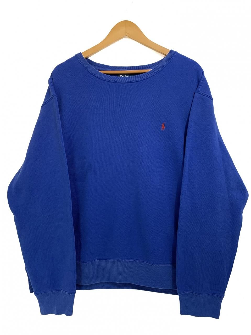 Polo Ralph Lauren Crew-Neck One Point Sweatshirt 青 XL ポロラルフ
