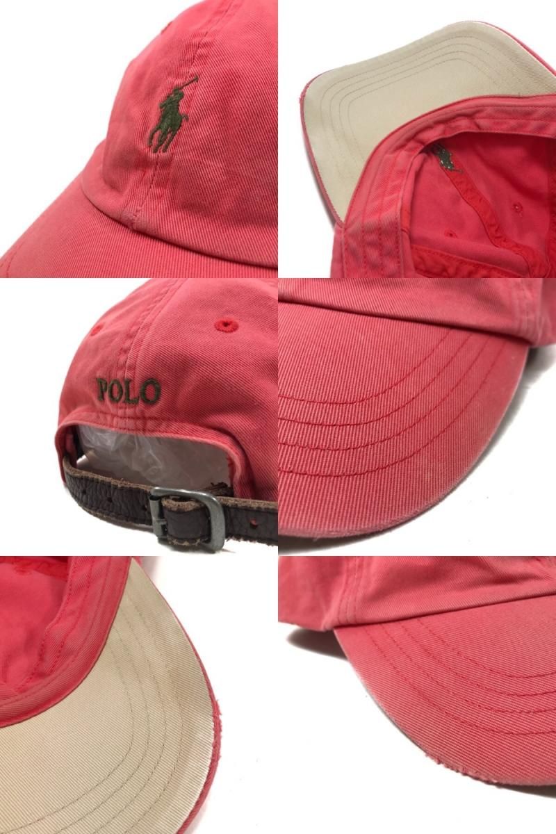 Polo Ralph Lauren Logo Cotton 6 Panel Cap サーモンピンク ポロ