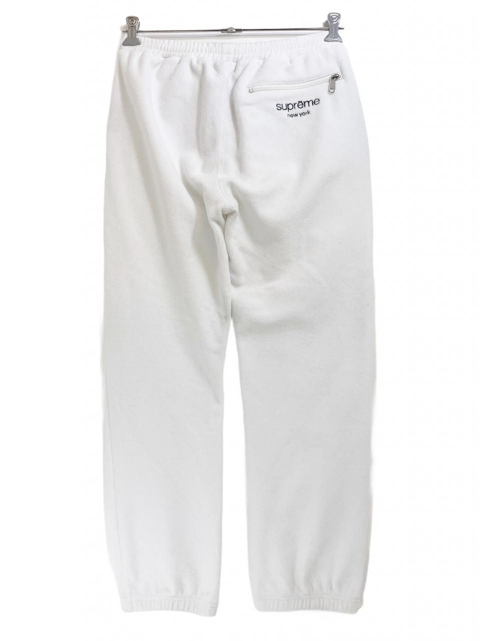 16AW SUPREME Polartec Fleece Pants 白 S シュプリーム フリース