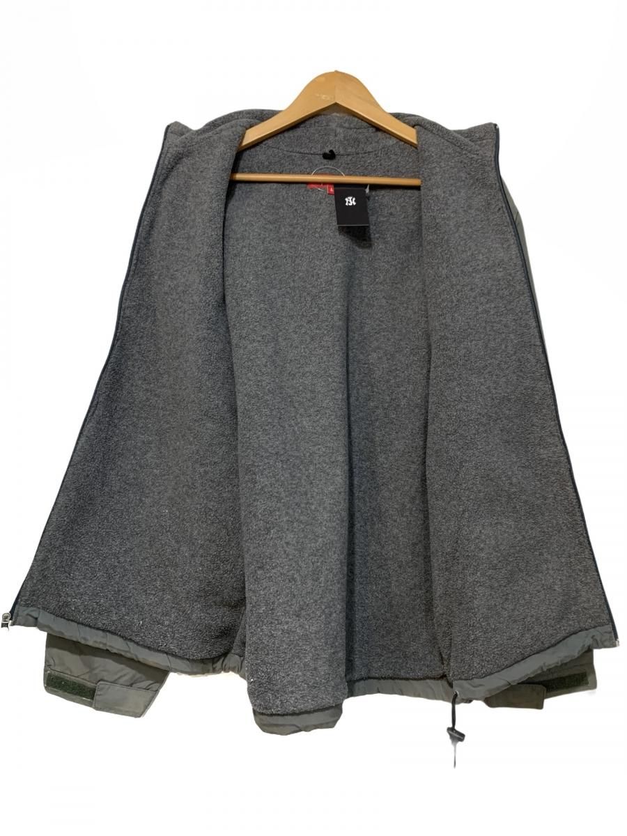 USA製 90s OLD SUPREME Fleece Lined Nylon Jacket 灰 L 初期