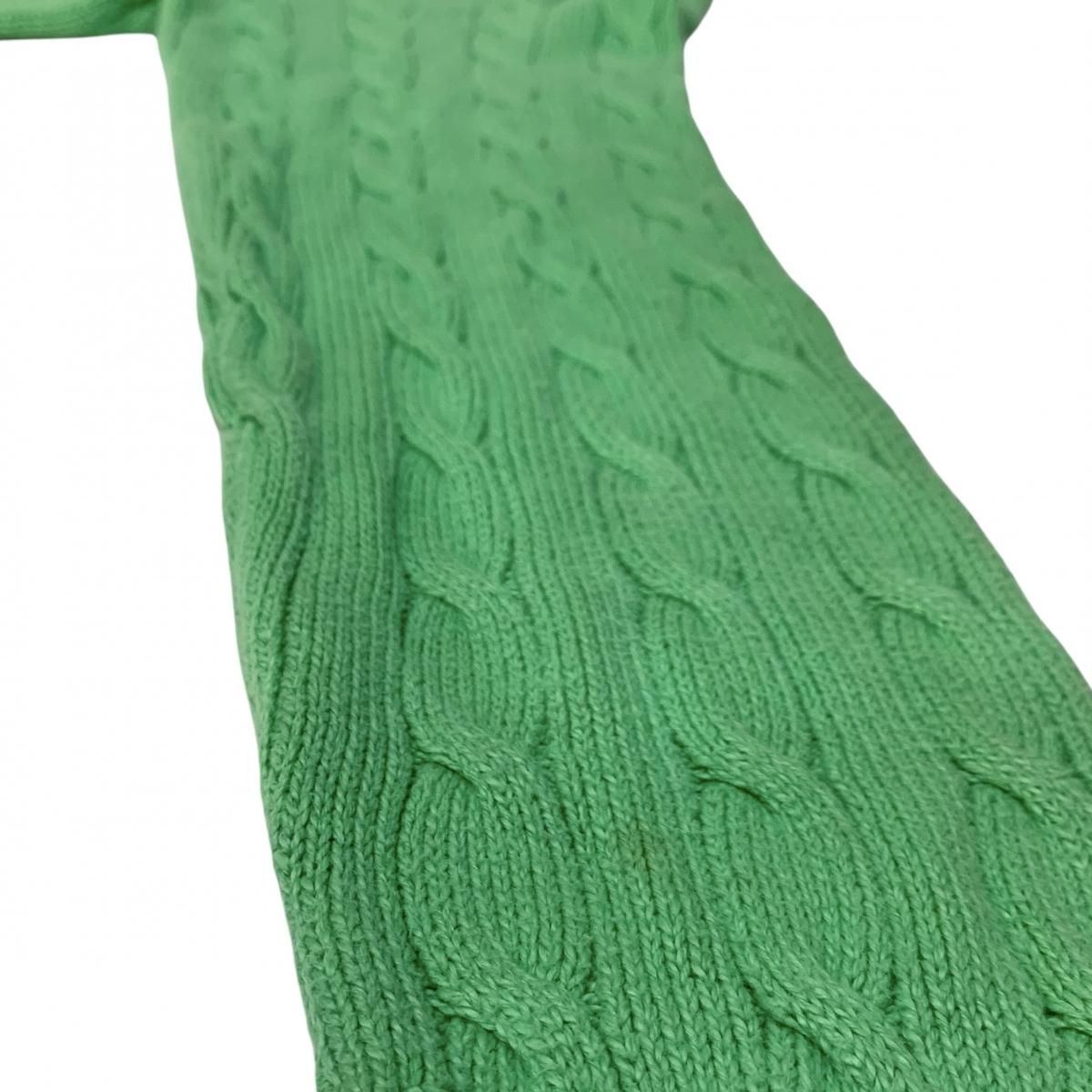 Polo Ralph Lauren Crew-Neck Cotton Cable Knit 黄緑 XXL ポロラルフ