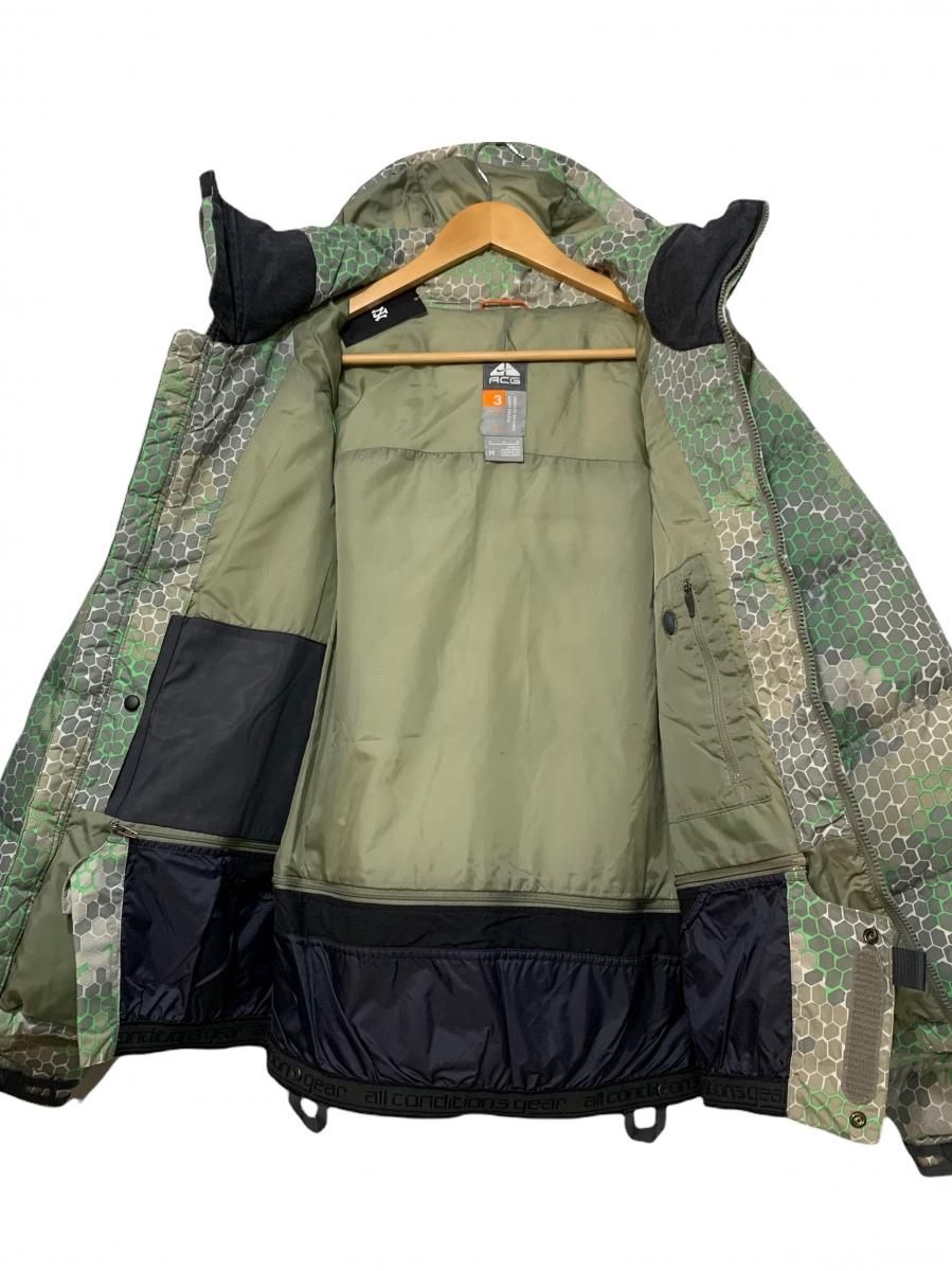 05年製 NIKE ACG Logo Down Jacket 灰緑 M 00s ナイキ エーシージー