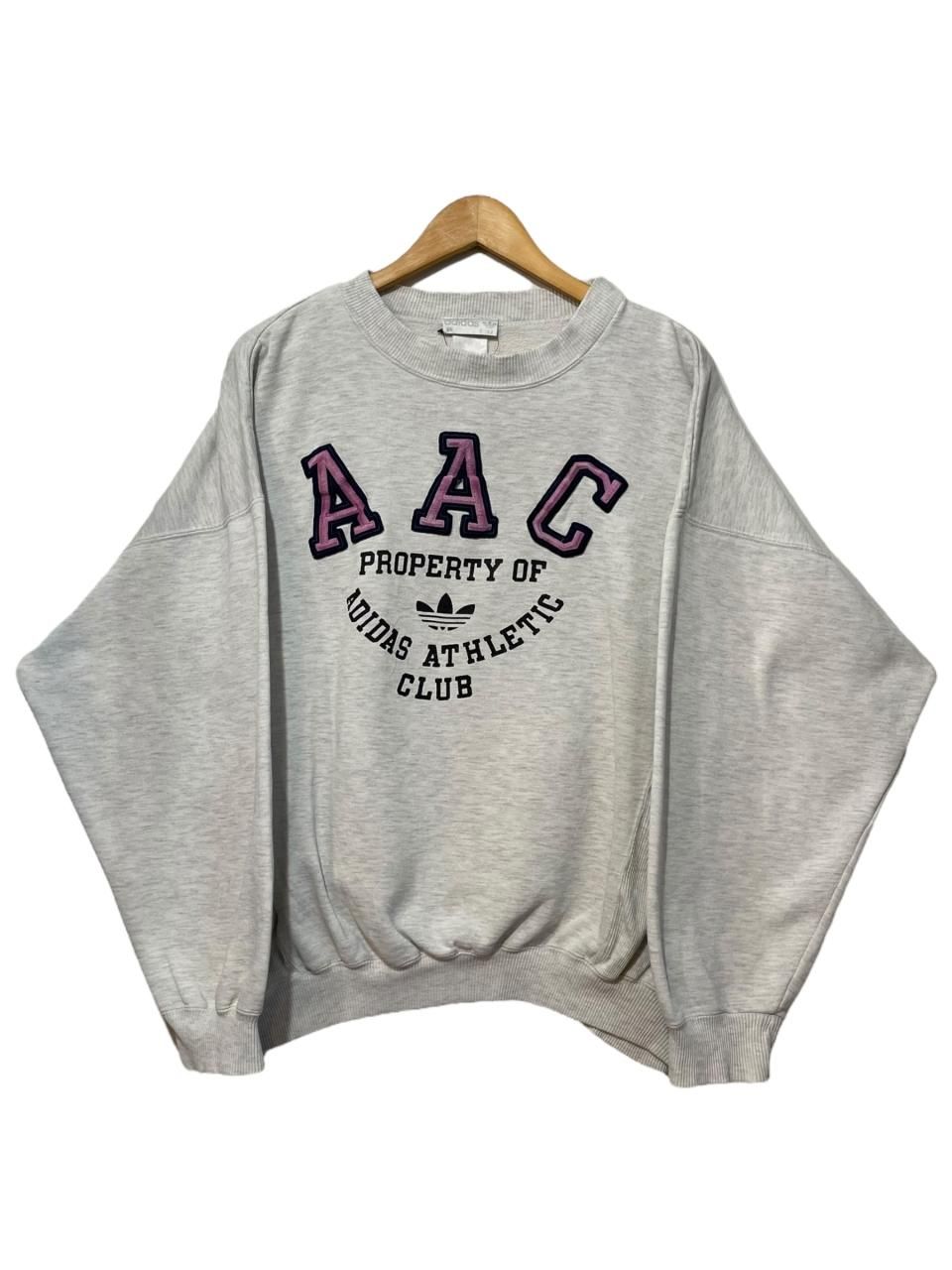 80s adidas Logo Print Sweatshirt 灰 L相当 アディダス スウェット