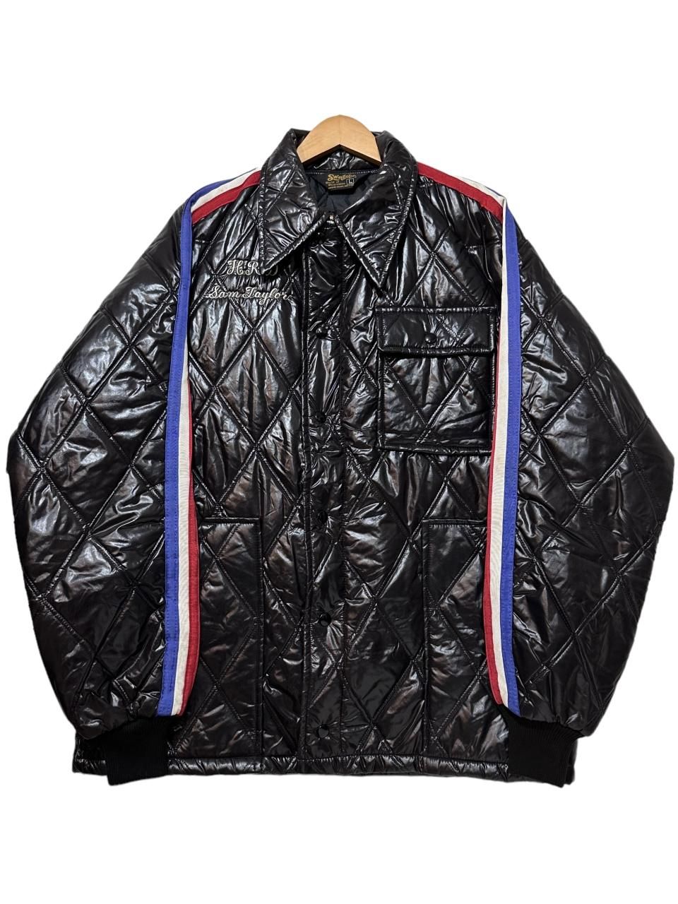USA製 70s Swingster Padding Racing Jacket 黒 L スウィングスター