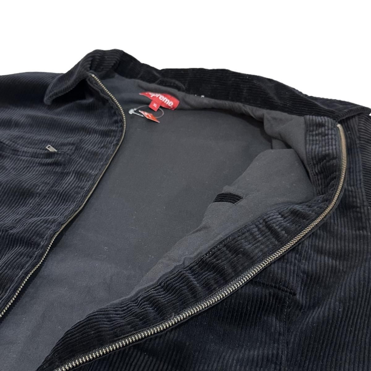 新品 21AW SUPREME Corduroy Zip Jacket 黒 XL シュプリーム