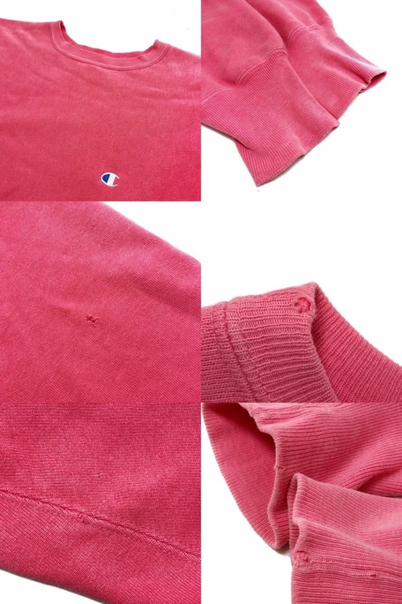 USA製 90s Champion Reverse Weave Sweatshirt ピンク L チャンピオン