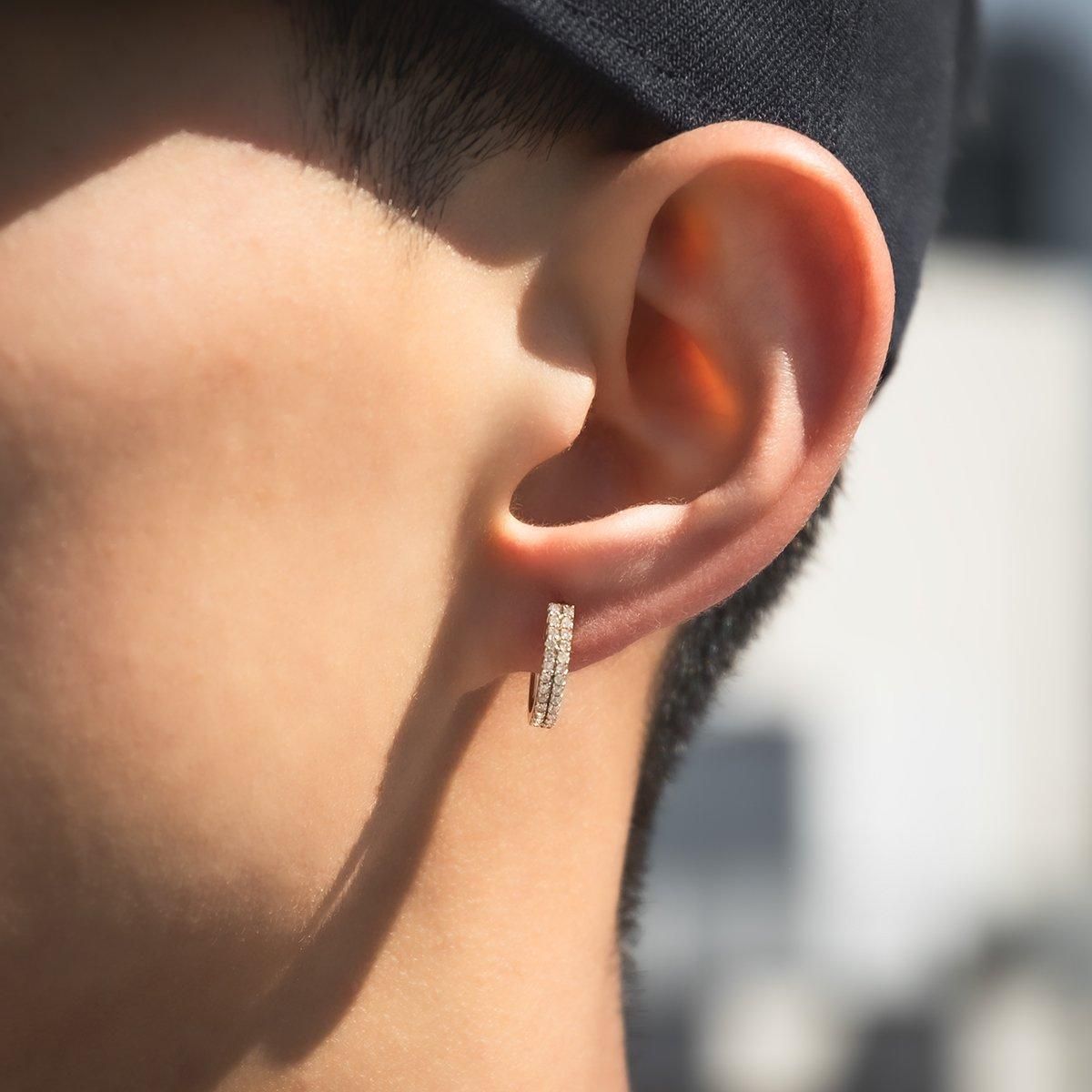 ダイヤモンド 10K イエローゴールド ピアス 14.5mm E2226R-10Y