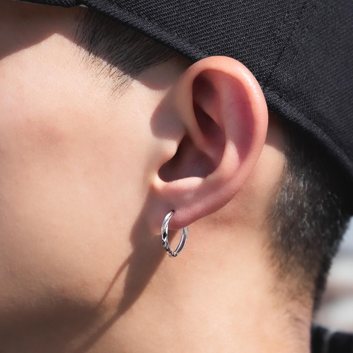 10K ホワイトゴールド ピアス 15mm - AVALANCHE OFFICIAL STORE