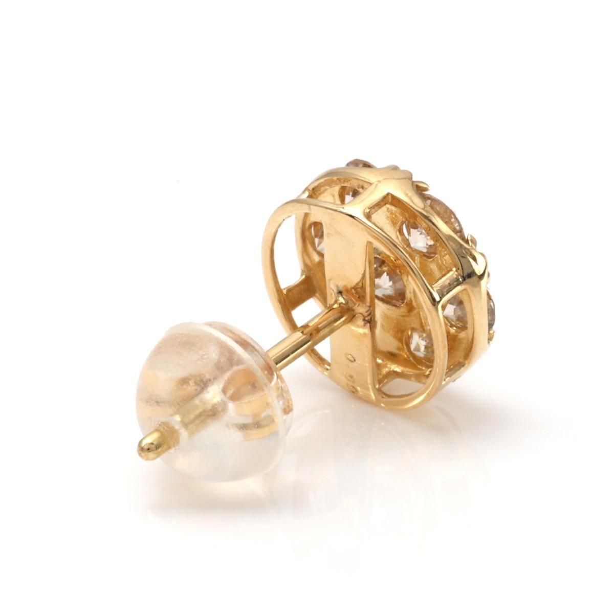 ダイヤモンド 18K イエローゴールド ピアス 8mm APE-V3166(M