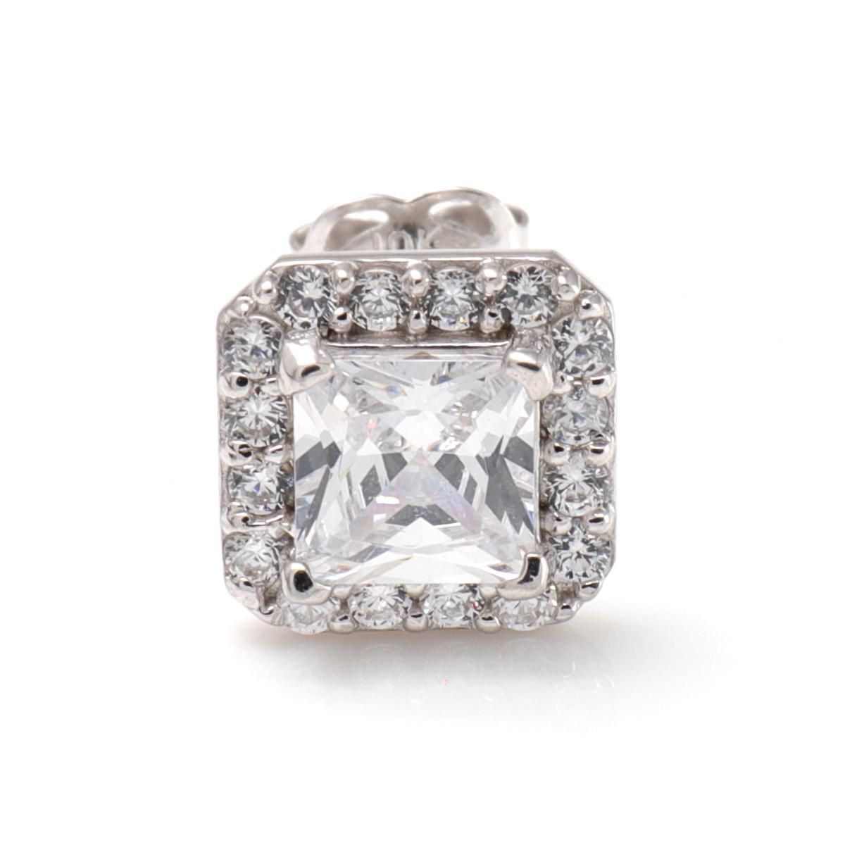 10K ホワイトゴールド ピアス 6.5mm - AVALANCHE OFFICIAL STORE