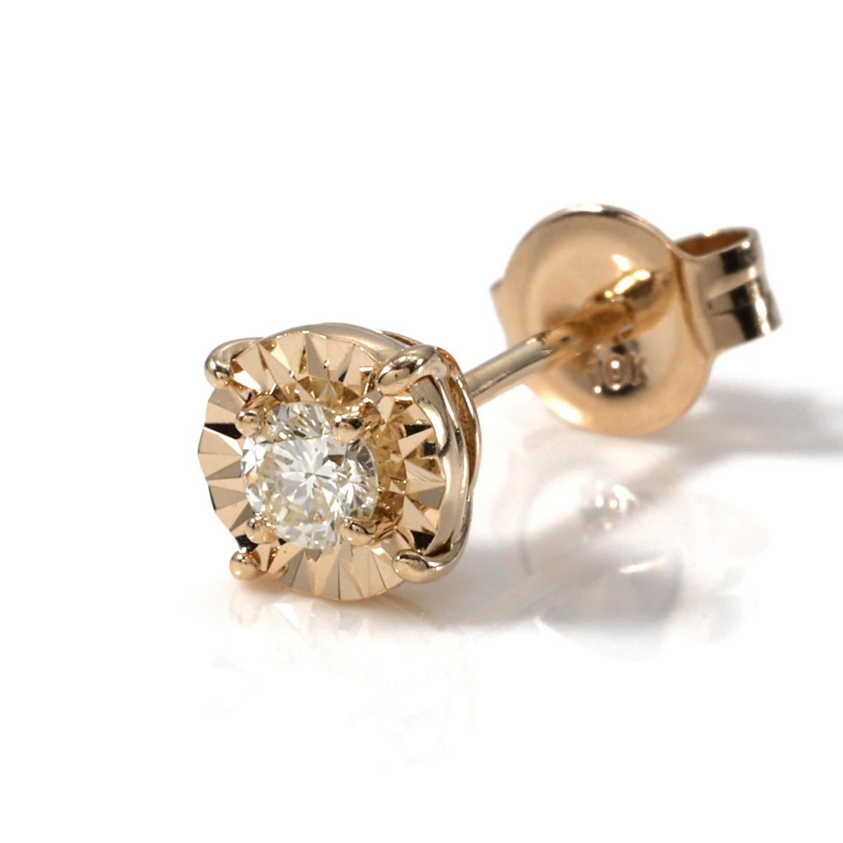 ダイヤモンド 10K イエローゴールド ピアス 5mm E17523XB-10KY