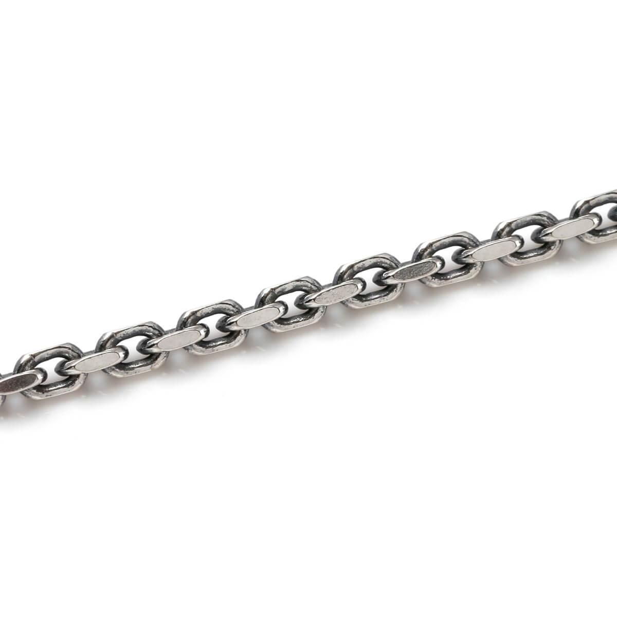 シルバー アズキネックレス 幅2.2mm 45cm-55cm いぶし加工 080KF1D4HCM