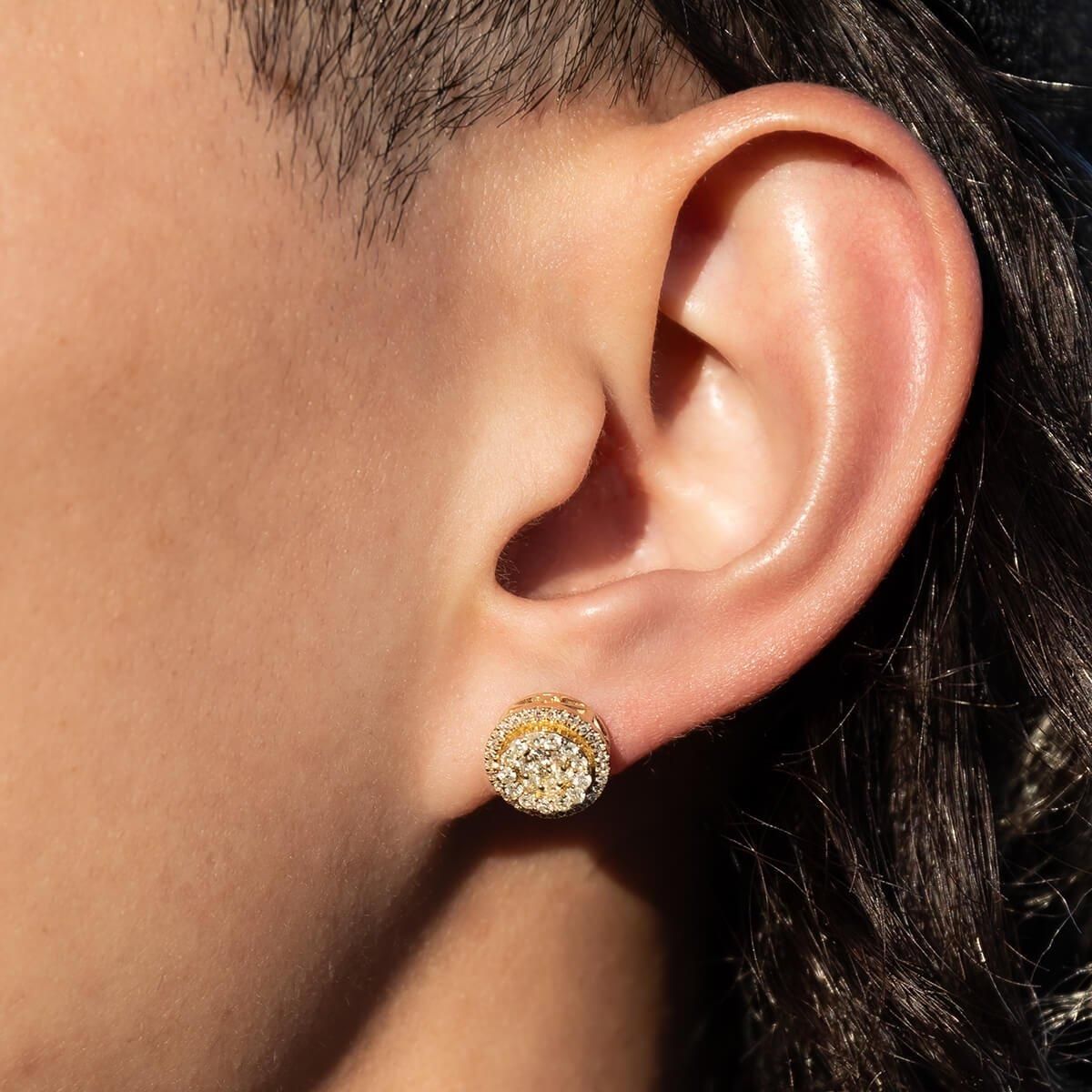 ダイヤモンド 10K イエローゴールド ピアス 10mm - AVALANCHE OFFICIAL