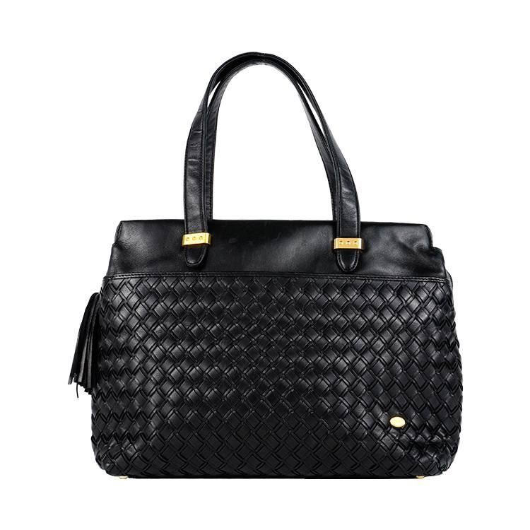 メッシュレザーハンドバッグ ブラック ヴィンテージ|バリー BALLY