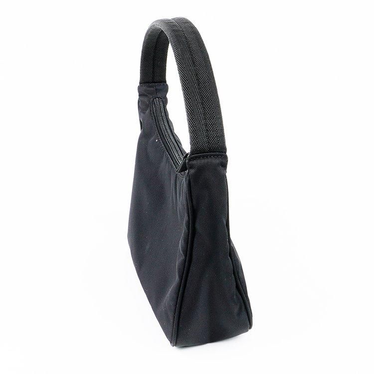 三角ロゴ金具ナイロンミニハンドバッグ ブラック ヴィンテージ|プラダ