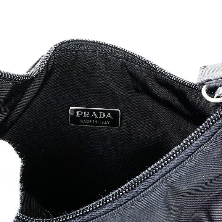 三角ロゴ金具ナイロンミニハンドバッグ ブラック ヴィンテージ|プラダ