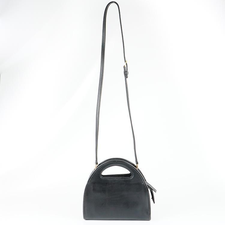 COACH コーチ ハーフムーン2WAYショルダーバッグ ブラック