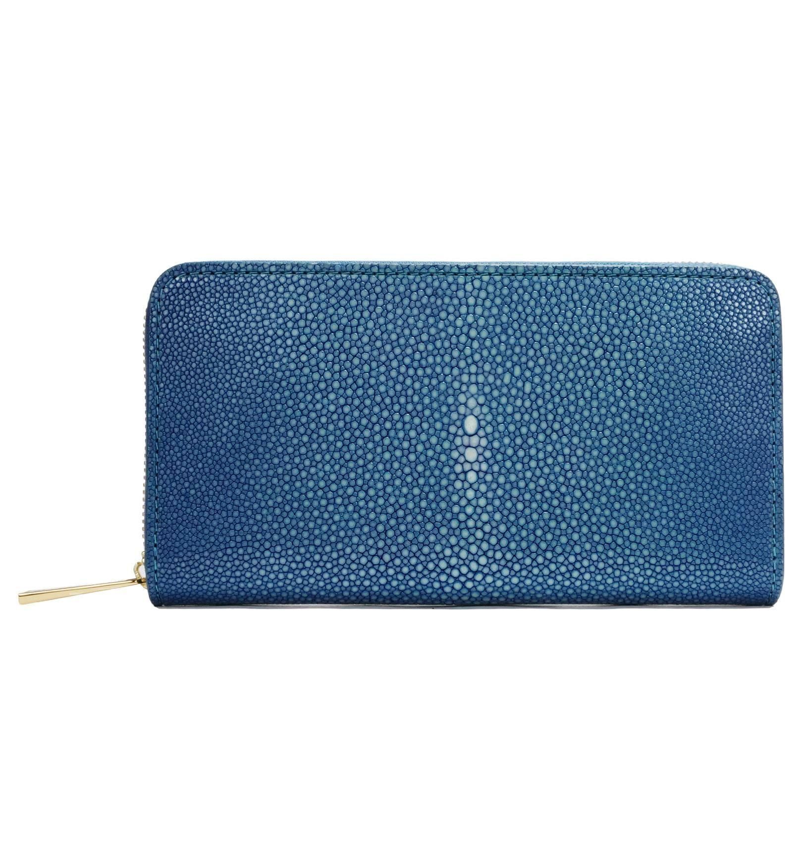 ガルーシャ 長財布 ポリッシュ サファイアブルー - BAHARI -