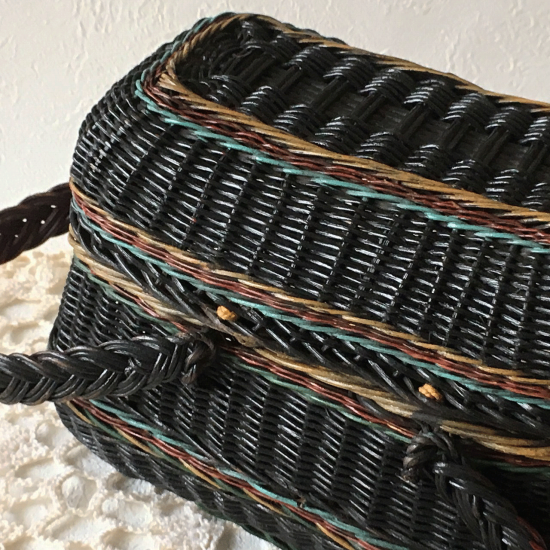 アンティークバスケット | 小さなブラックパニエ（サック・ド