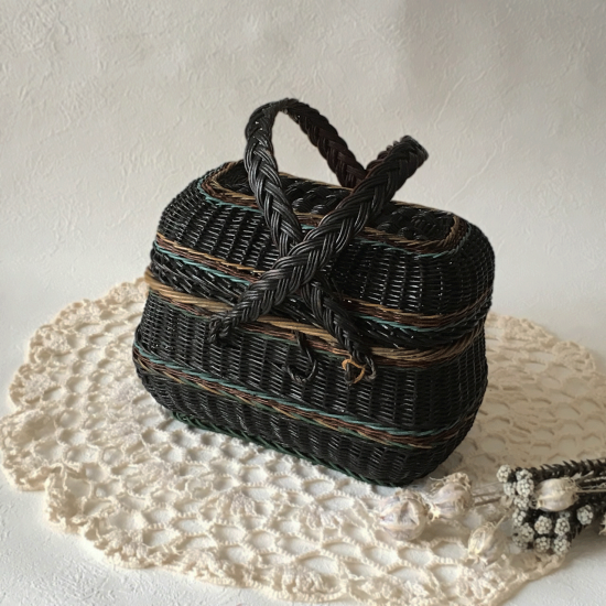 アンティークバスケット | 小さなブラックパニエ（サック・ド