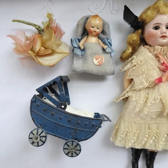 アンティーク ビスクドール | フランス SFBJ 女の子と赤ちゃんの