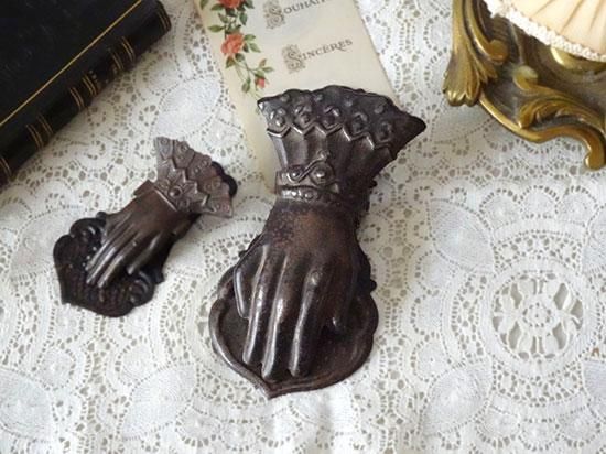 アンティーク ハンドクリップ | フランス 20世紀初頭 貴婦人の手 黒い
