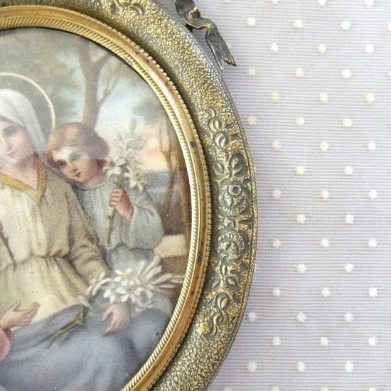 アンティーク リボン フレーム | フランス リボンモチーフと薔薇模様