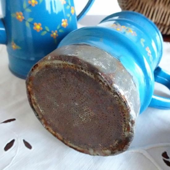 アンティーク ホーローポット | フランス 2段式ホーローポット