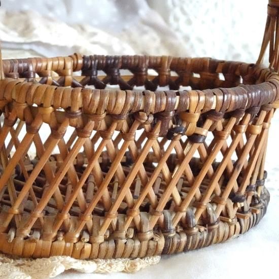 アンティーク バスケット パニエ | フランス 籐のドールパニエ 人形用