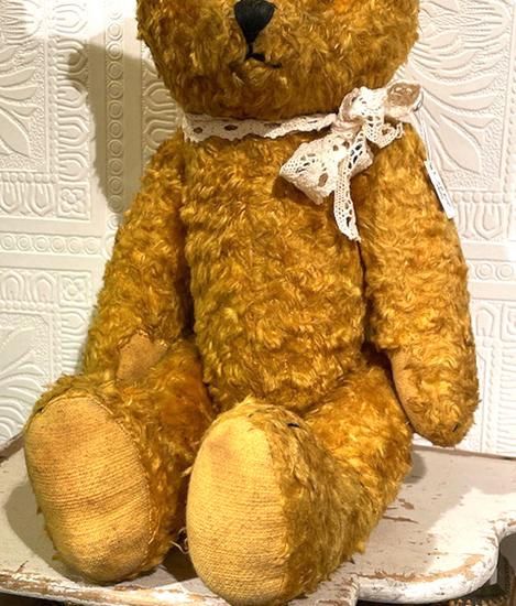 アンティーク テディベア | フランスアンティーク マスタード色の