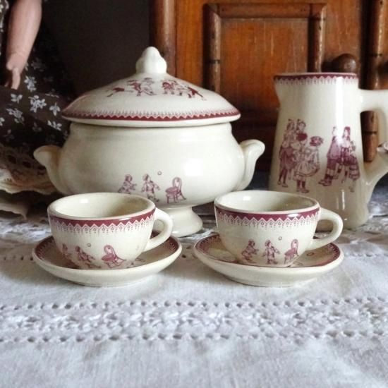 アンティーク ディネット | フランス Moulin Roty 陶器のディネット